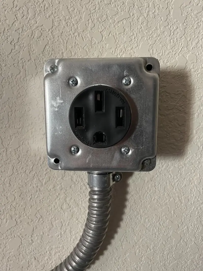 NEMA 14-50 outlet installed for Smart Home Electrical in Claiborne